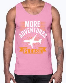 more adventures please  32#- airplane- Cotton Tank