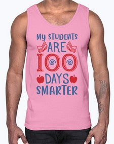 my students are days smarter 543#- one hundred days- Cotton Tank