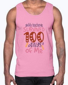 my teacher grade survived one hundred days of me 551#- one hundred days- Cotton Tank