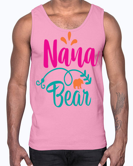 nana bear 197#- bears - animals- Cotton Tank