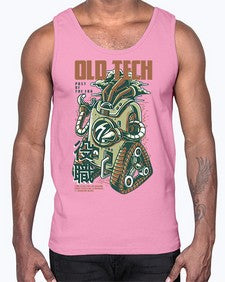 old tech 967#- art pop art- Cotton Tank