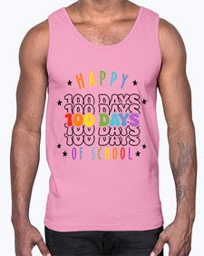 one hundred days of school 575#- one hundred days- Cotton Tank