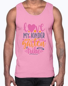 one hundred love my kinder garten tribe 593#- one hundred days- Cotton Tank