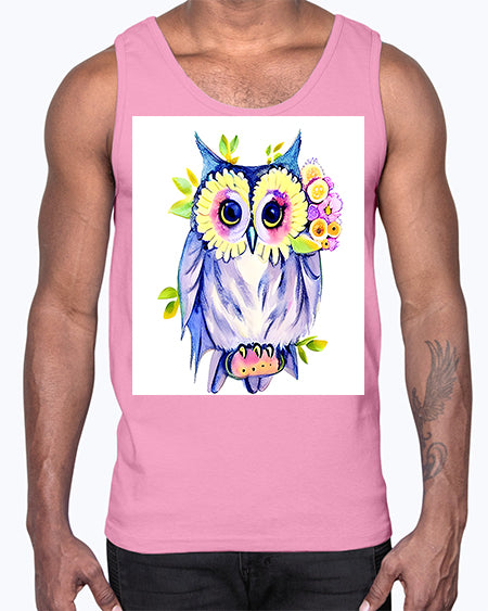 owl 10#- owl- Cotton Tank