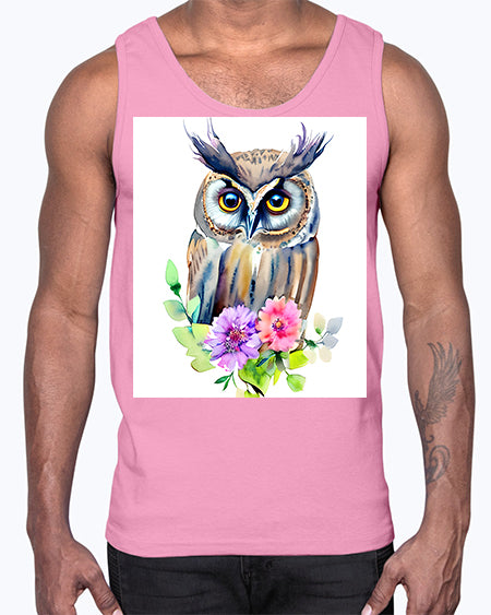 owl 11#- owl- Cotton Tank