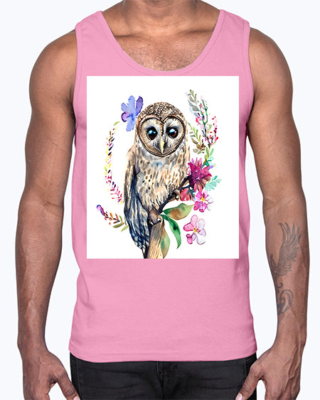 owl 12#- owl- Cotton Tank