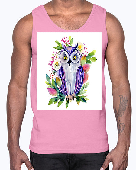 owl 1#- owl- Cotton Tank