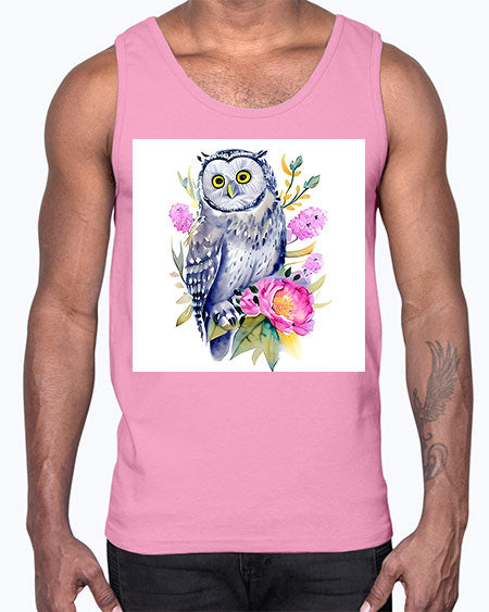 owl 21#- owl- Cotton Tank
