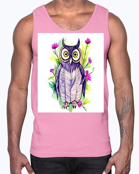 owl 23#- owl- Cotton Tank