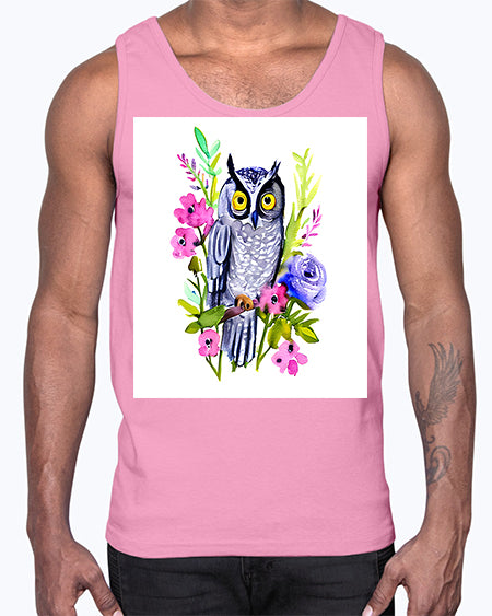 owl 29#- owl- Cotton Tank