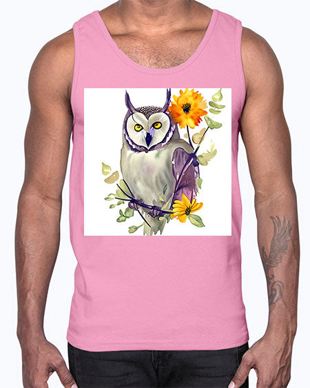 owl 4#- owl- Cotton Tank
