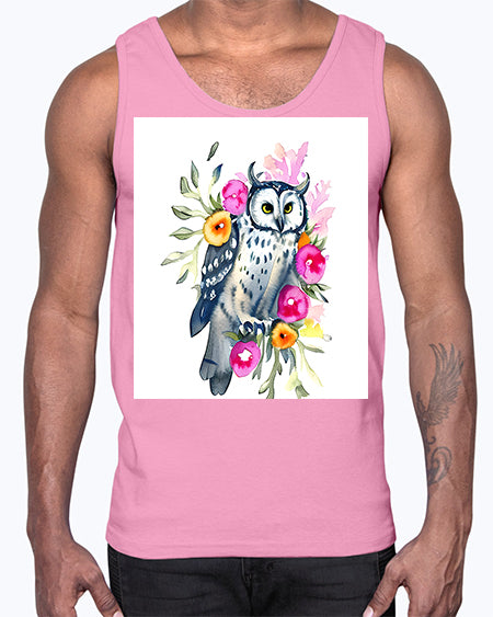 owl 8#- owl- Cotton Tank