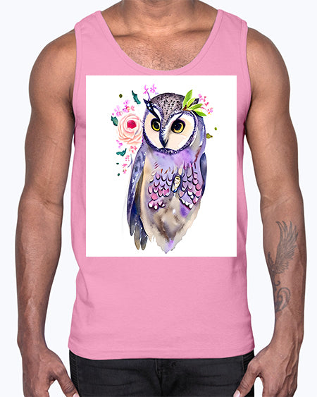 owl 9#- owl- Cotton Tank