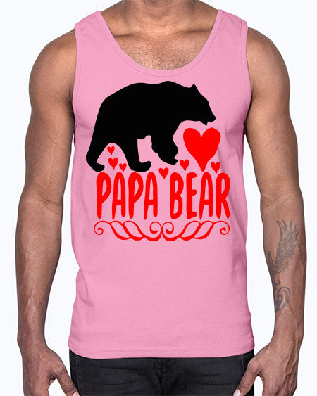 papa bear 205#- bears - animals- Cotton Tank