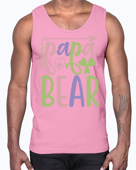 papa bear 207#- bears - animals- Cotton Tank