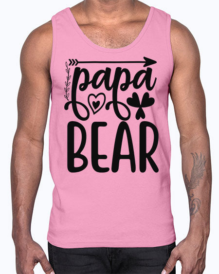 papa bear 209#- bears - animals- Cotton Tank