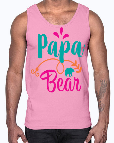 papa bear 213#- bears - animals- Cotton Tank