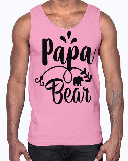 papa bear 215#- bears - animals- Cotton Tank