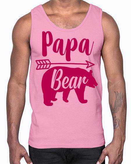 papa bear 217#- bears - animals- Cotton Tank