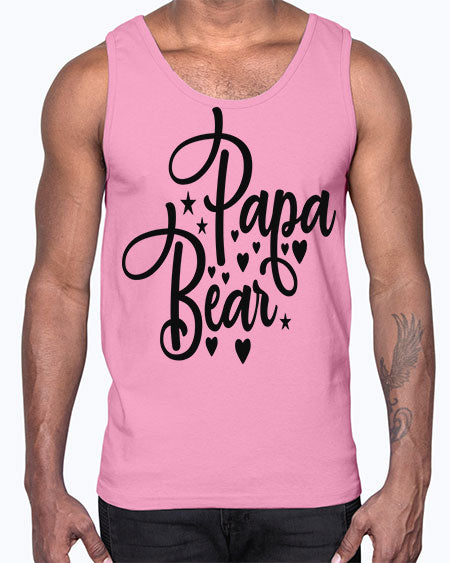 papa bear 219#- bears - animals- Cotton Tank