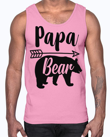 papa bear copy 221#- bears - animals- Cotton Tank