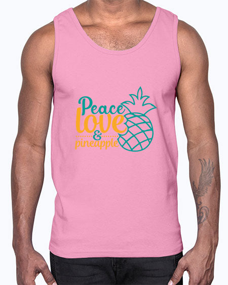 peace love pineapple Style 82#- summer- Cotton Tank