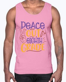 peace out eighth grade 616#- eighth grade- Cotton Tank