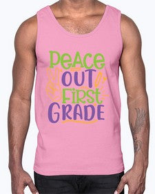 peace out first grade 624#- first grade- Cotton Tank