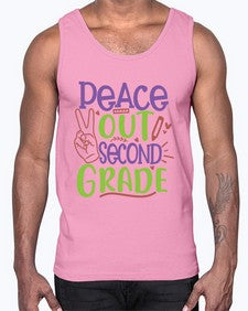 peace out second grade 640#- second grade- Cotton Tank