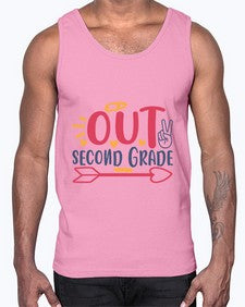 peace out second grade 641#- second grade- Cotton Tank