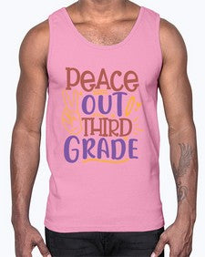 peace out third grade 645#- third grade- Cotton Tank