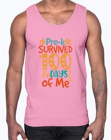 prek survived one hundred days of me 663#- one hundred days- Cotton Tank