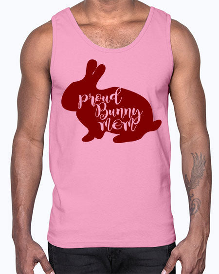 proud bunny mom- rabbit- Cotton Tank