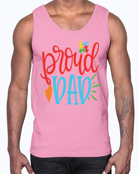 proud dad Style 36#- autism- Cotton Tank