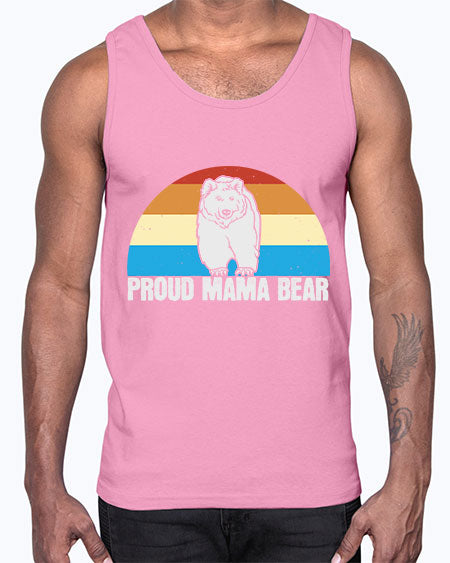 proud mama bear 237#- bears - animals- Cotton Tank