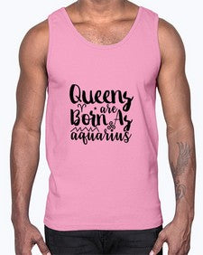 queens Are Born As Aquarius 383#- aquarius- Cotton Tank