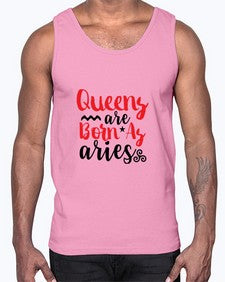 queens Are Born As Aries 384#- aries- Cotton Tank