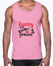 queens Are Born As Gemini 385#- gemini- Cotton Tank