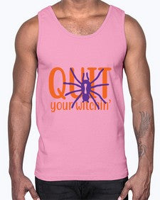quit your witchin 32#- witch- Cotton Tank