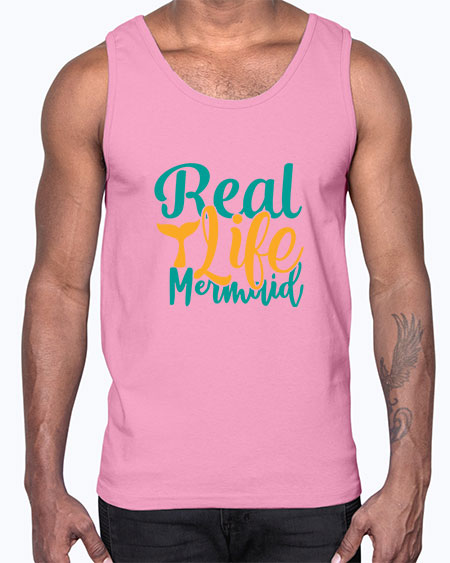 real life mermaid Style 80#- summer- Cotton Tank