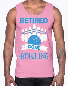 retired gone bowling bowlers 830#- bowling- Cotton Tank