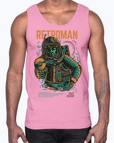 retroman 1017#- art pop art- Cotton Tank