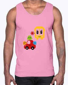 school bus and little monsters 792#- general school- Cotton Tank