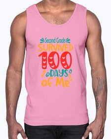 second Grade survived one hundred days of me 835#- one hundred days- Cotton Tank