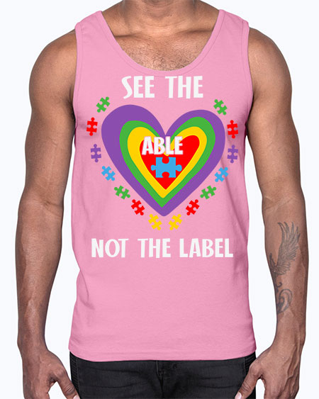 see the able not the 115#- autism- Cotton Tank