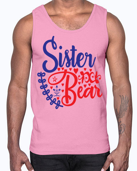 sister bear 251#- bears - animals- Cotton Tank