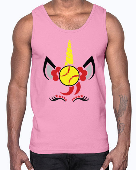 softball unicorn 401#- softball- Cotton Tank