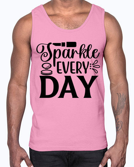 sparkle every day 18#-makeup Cotton Tank