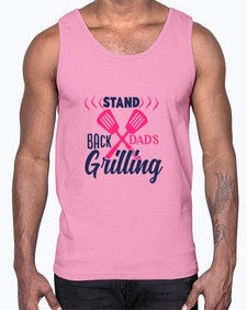 stand back dads grilling 1564#- bbq- Cotton Tank