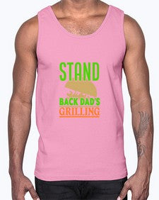 stand back dads grilling 1565#- bbq- Cotton Tank